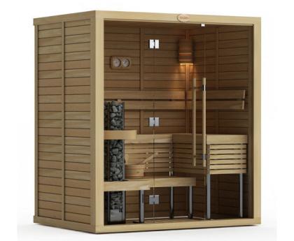 САУНА В СБОРЕ SAWO 1420ML-WA-G (1,4М Х 2,0М, ОСИНА, ПОЛНОСТЬЮ СТЕКЛЯННАЯ СТЕНА, ДИЗАЙН WAVE) (рис.2)